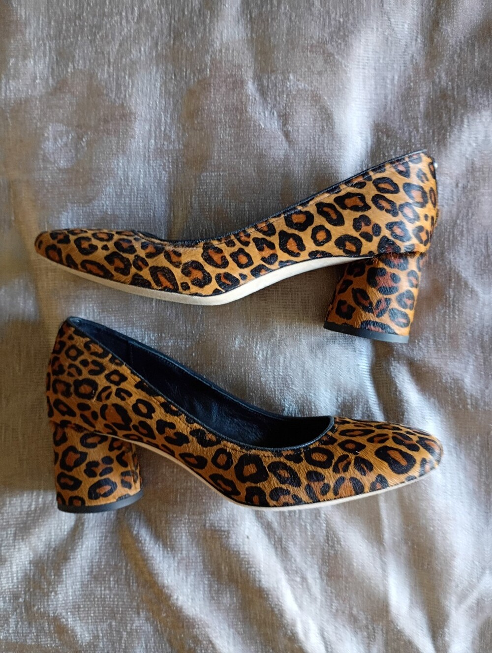 Donald Pliner "Camy" Cheetah Print Calf hair Square Toe Pumps Size 7